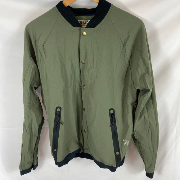 New Balance Other - New Balance Mens Green Snap Up Jacket Size Medium